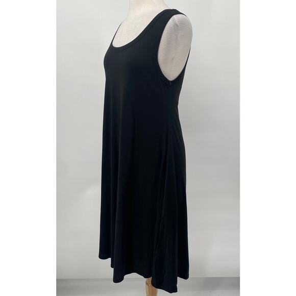 Soft Surroundings Santiago Midi Tank Dress Sleeveless Jersey Knit Black NEW M - Picture 4 of 9